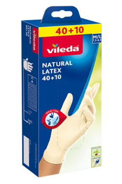 Vileda Natural Latex 40+10 Stück, Größe M/L, VIMUL1028340GR